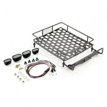Fastrax Black Aluminium Luggage Rack W/led Lamps L165mm X W112mm