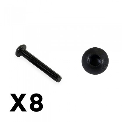 FTX Outback Fury Button Head 3x20mm Hex Screw (8pc)