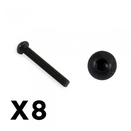 FTX Outback Fury Button Head 3x22mm Hex Screw (8pc)