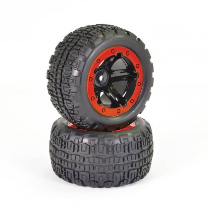 FTX Tracer Truggy Wheel/Tyres Complete (pr) Red