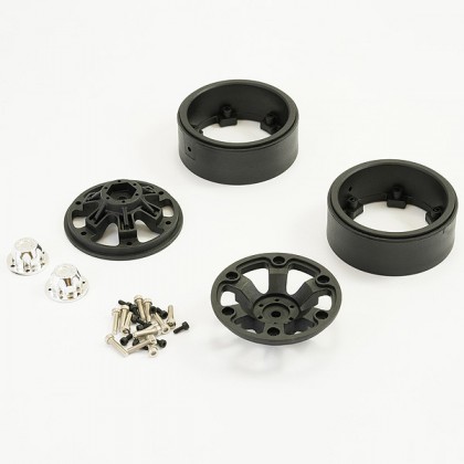 FTX Texan 1/10 6-Spoke Black Beadlock Wheel (pr)