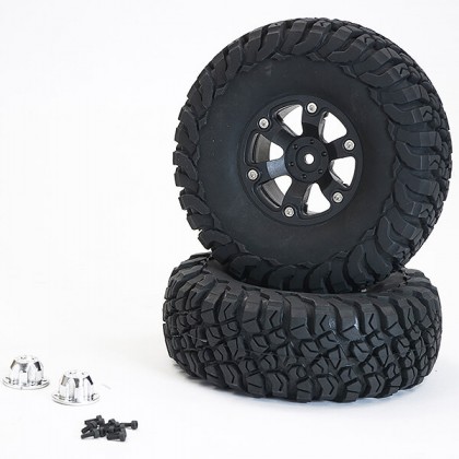 FTX Texan 1/10 Mounted Tyres On 6-spoke Beadlock Wheels (pr)